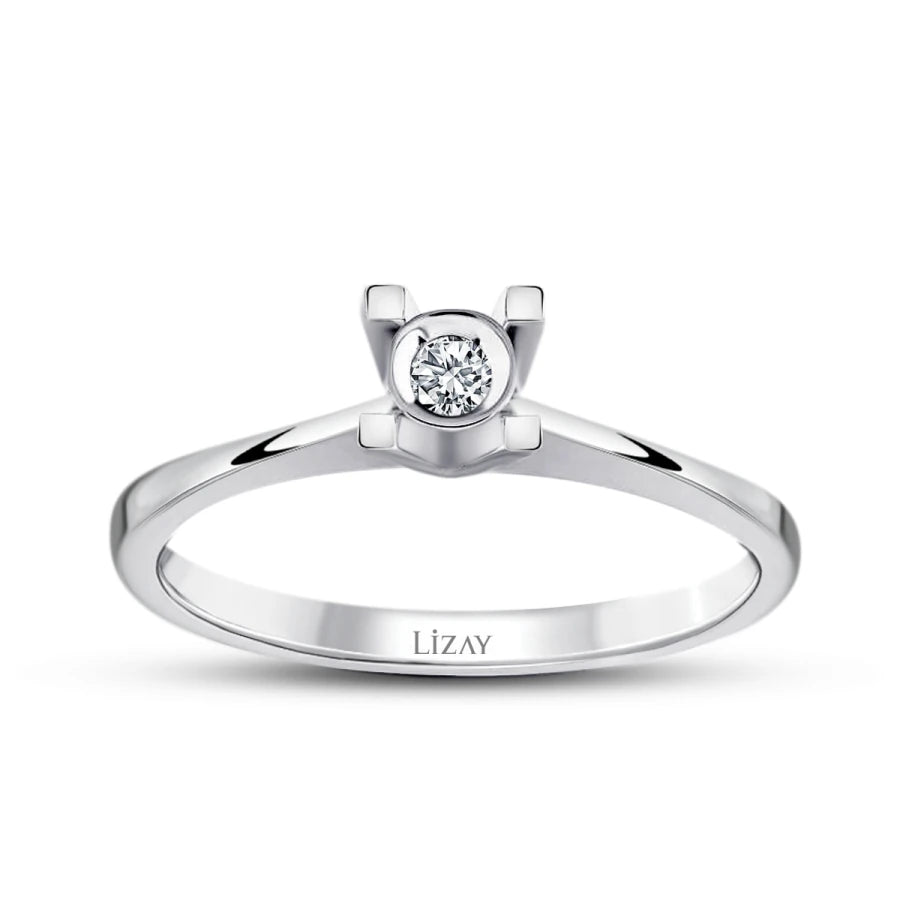 0.04 Carat Diamond Solitaire Engagement Ring