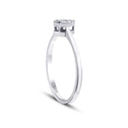 0.08 Carat Diamond Baguette Pear Ring