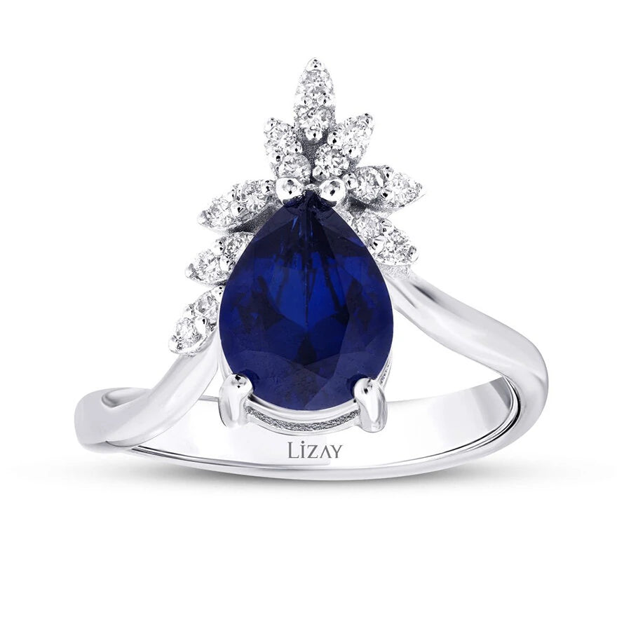 2,19 Karat Diamant-Saphir-Ring