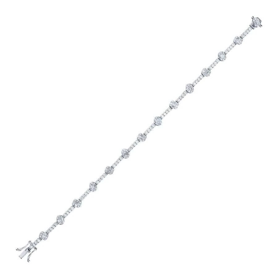 2,10 Karat Diamant-Baguette-Armband
