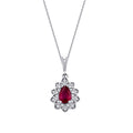 0.75 Carat Diamond Ruby Necklace