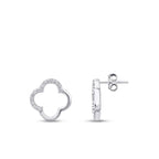 0.13 Carat Diamond Clover Earrings