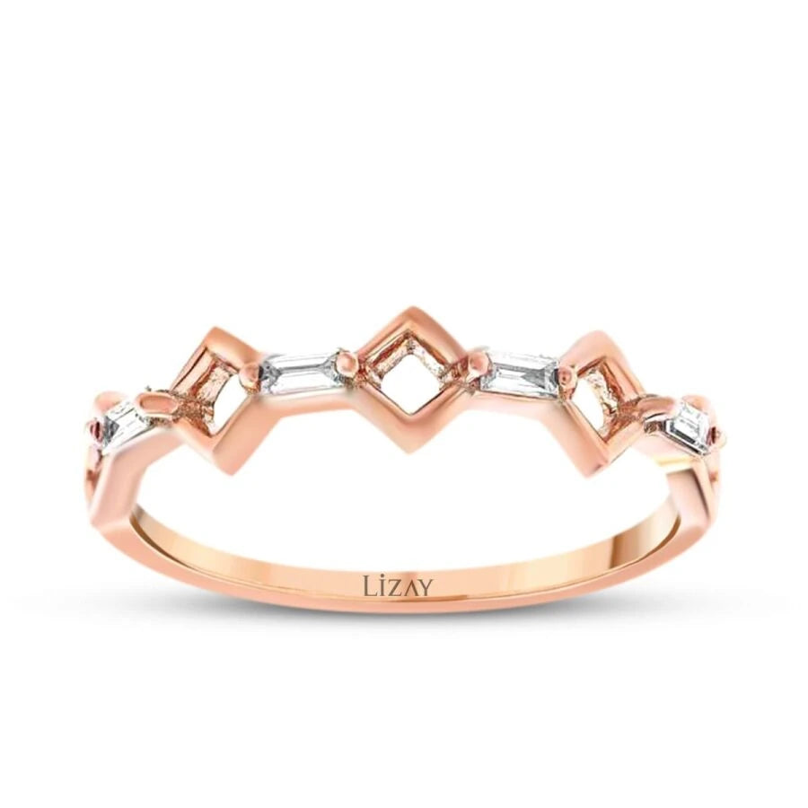 0.11 Carat Diamond Baguette Ring