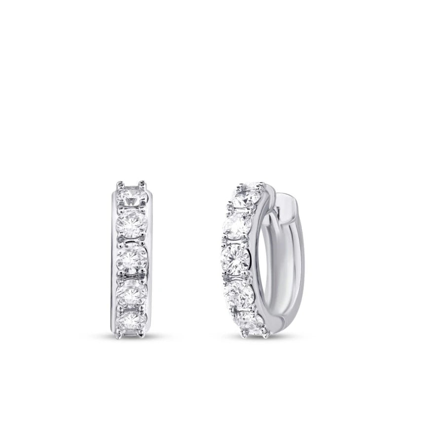 1.00 Carat Diamond Hoop Earrings