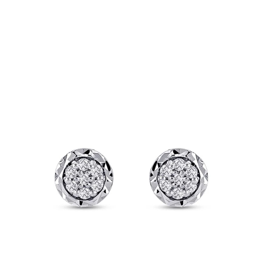 0.25 Carat Diamond Round Earrings