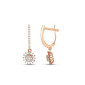 0.42 Carat Diamond Flower Earrings