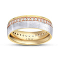 Gold Three-Tone Wedding Band