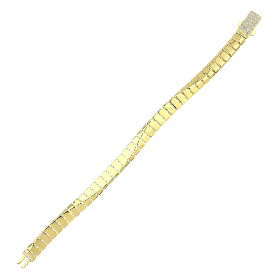 Goldfarbenes Armband mit Muster