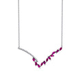 0.49 Carat Diamond Ruby Necklace