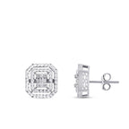 0.14 Carat Diamond Baguette Earrings