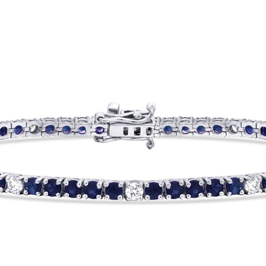 4,34 Karat Diamant-Saphir-Armband