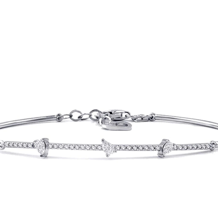 0,32 Karat Diamant-Birnenarmband