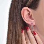 0.43 Carat Diamond Hoop Earrings