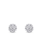 0.43 Carat Diamond Stone Round Earrings