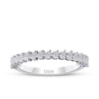 0.55 Carat Diamond Pear Half-Eternity Ring