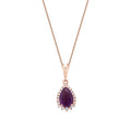 0.64 Carat Diamond Amethyst Necklace