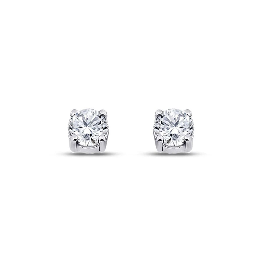 1.01 Carat Diamond Solitaire Earrings