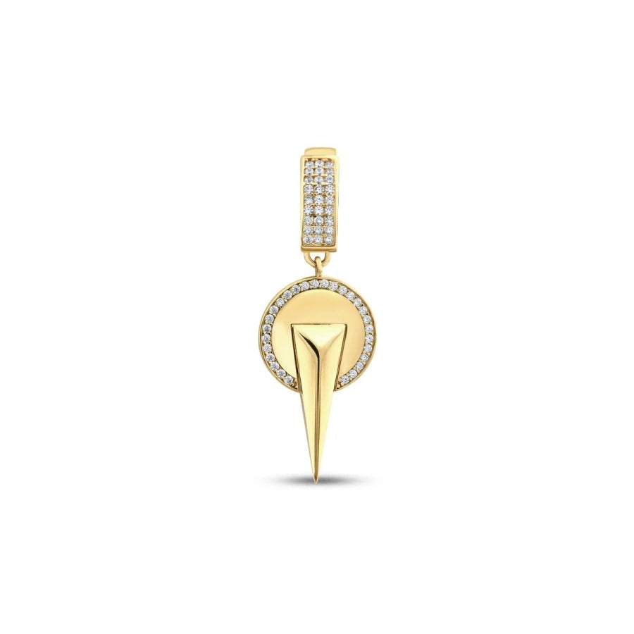 Goldener geometrischer Anhänger