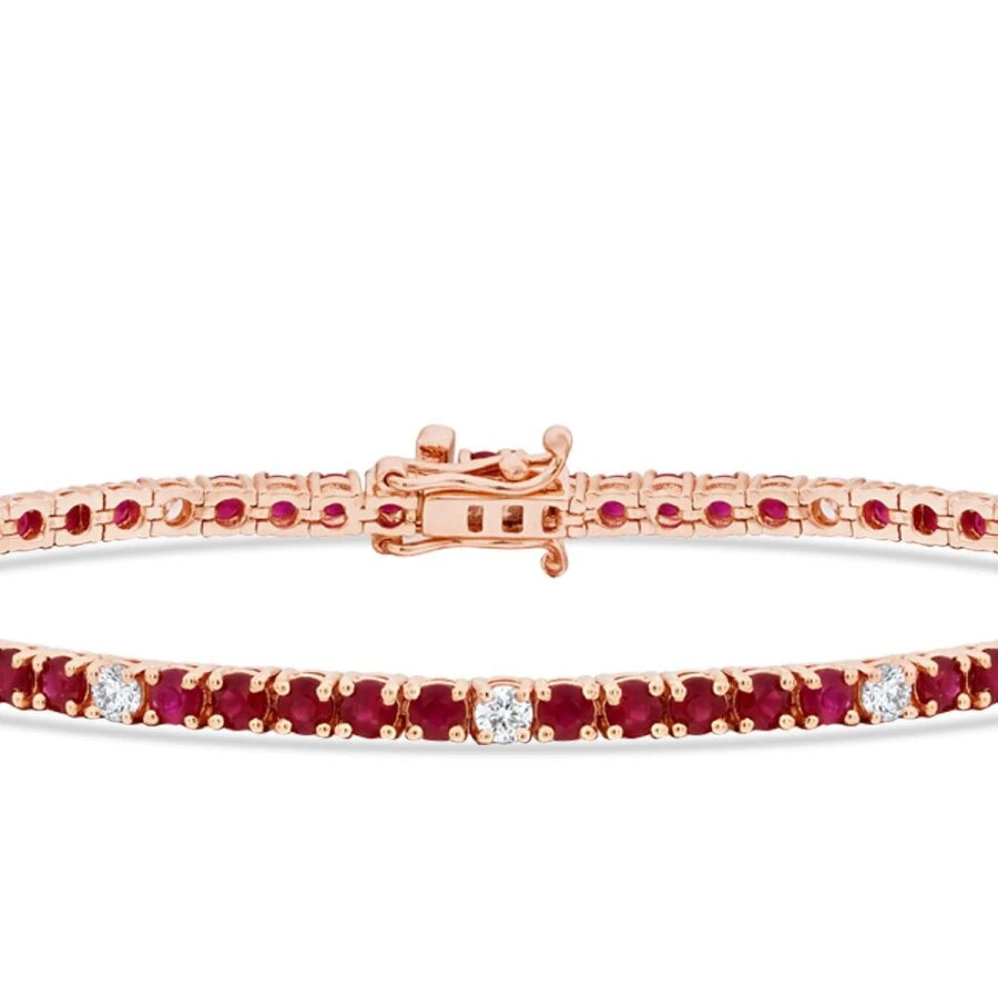 3,96 Karat Diamant-Rubin-Armband