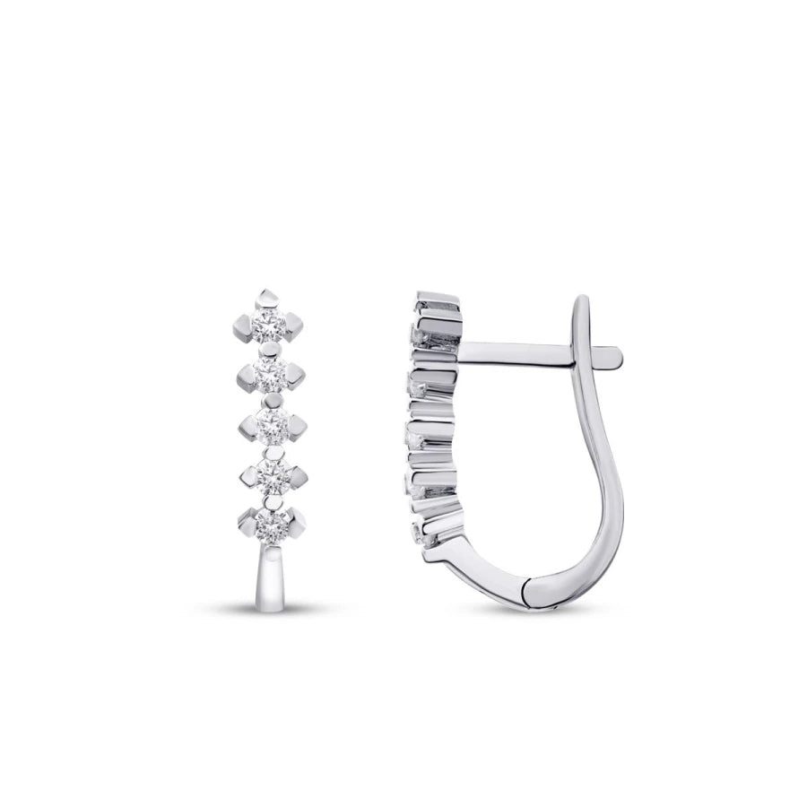 0.34 Carat Diamond Five-Stone Earrings