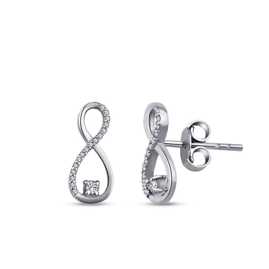 0.12 Carat Diamond Infinity Earrings
