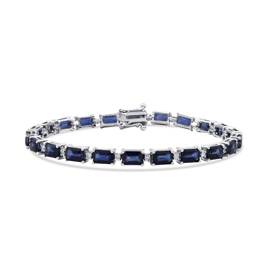 9,28 Karat Diamant-Saphir-Armband