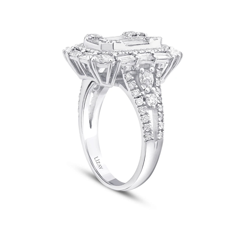 1.68 Carat Diamond Baguette Ring