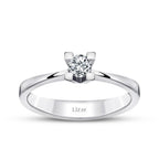 0.10 Carat Diamond Round Solitaire Engagement Ring