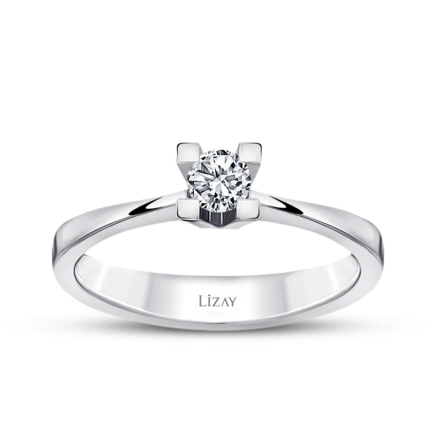 0.10 Carat Diamond Round Solitaire Engagement Ring