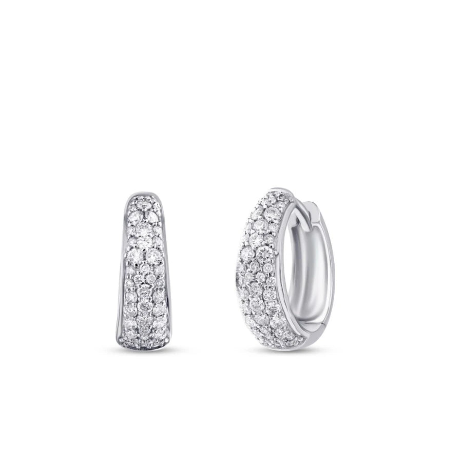 0.83 Carat Diamond Hoop Earrings