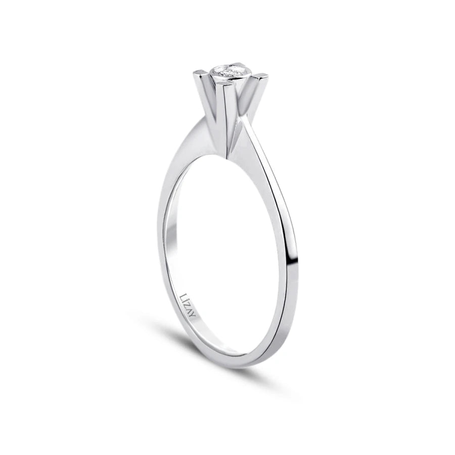 0.04 Carat Diamond Solitaire Engagement Ring