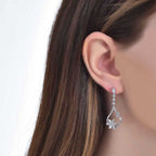 1.33 ct. Diamant Baguette Blumen Ohrringe