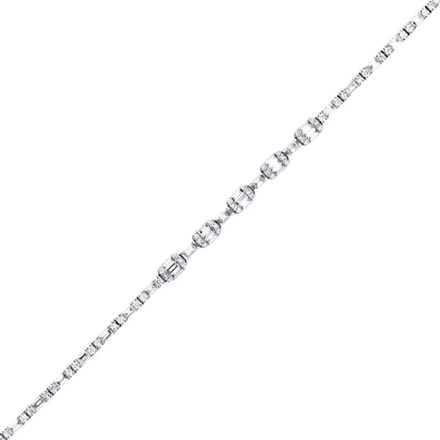 Armband mit 2,53 Karat Diamanten im Baguette-Schliff