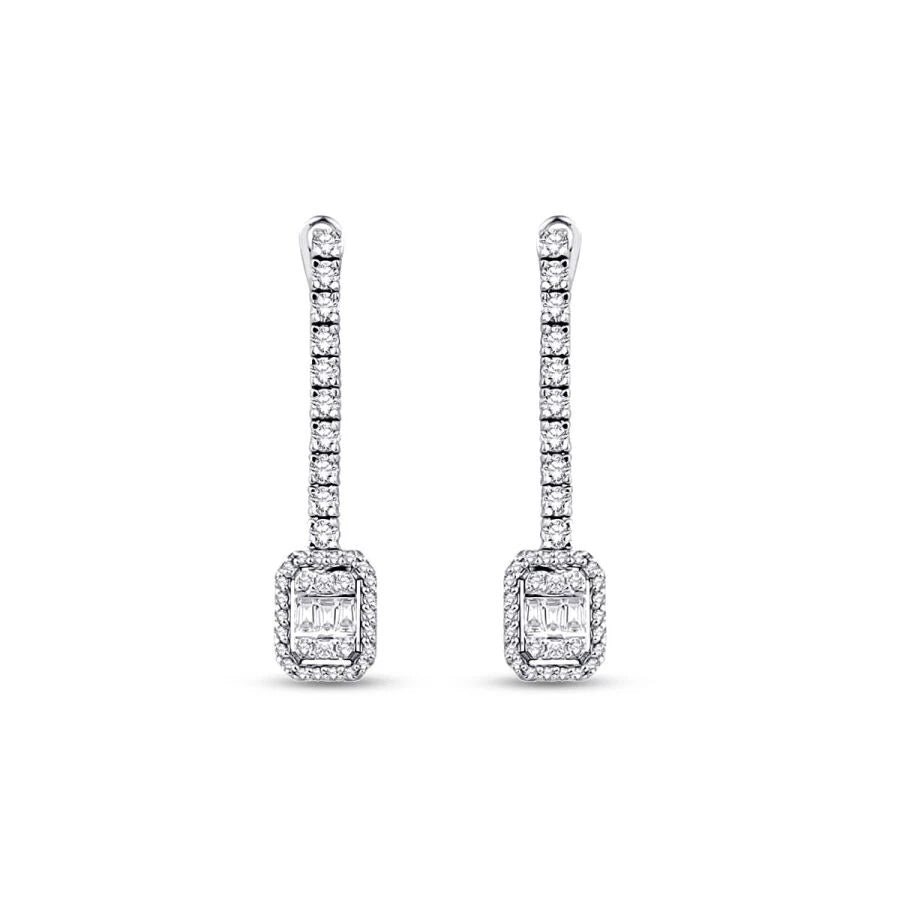 0.99 ct. Diamant Baguette Ohrringe