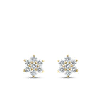 0.48 Carat Diamond Flower Earrings