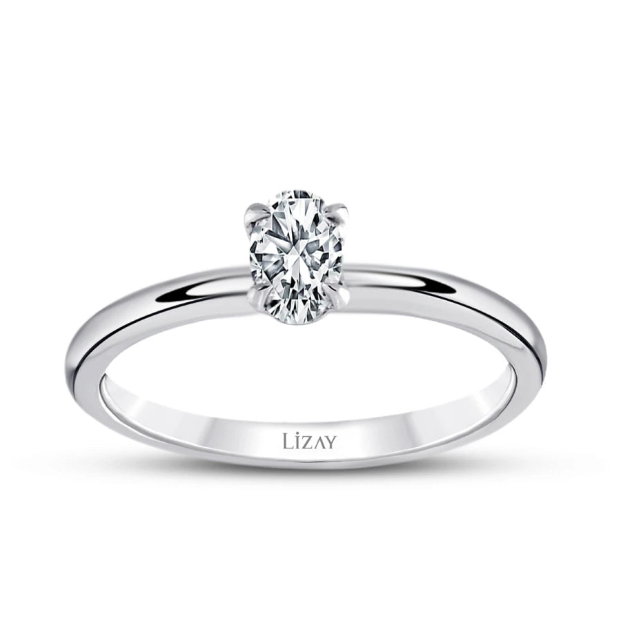 0.30 Carat Diamond Oval Solitaire Engagement Ring