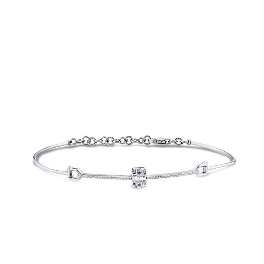 0,12 Karat Diamant-Baguette-Armreif