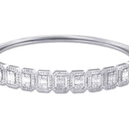 1.74 Carat Diamond Baguette Bangle