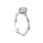 0.33 Carat Diamond Lotus Solitaire Engagement Ring