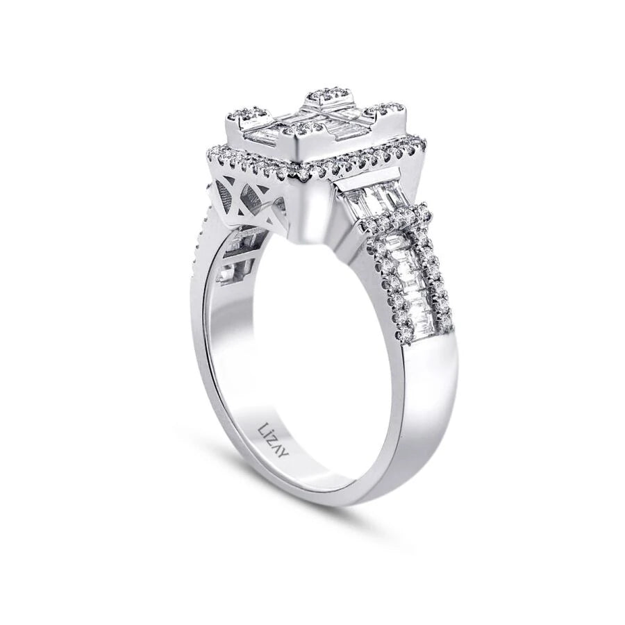 1.06 Carat Diamond Baguette Ring
