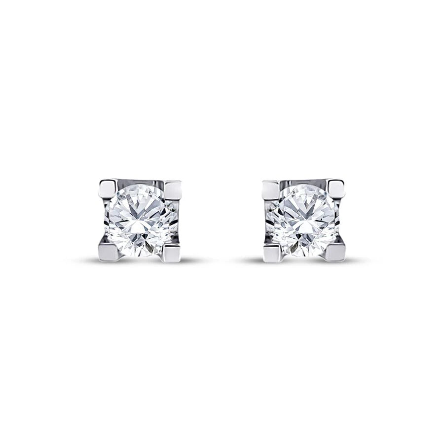 0.60 Carat Diamond Solitaire Earrings