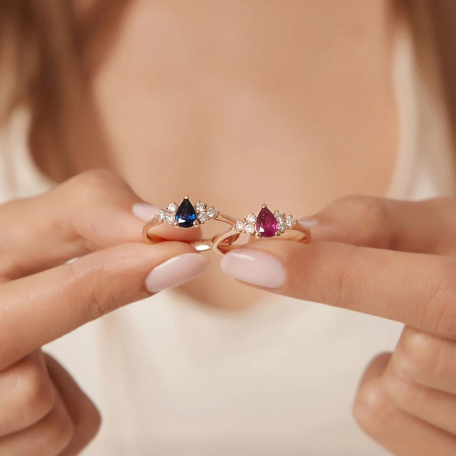 0.57 Carat Diamond Ruby Ring