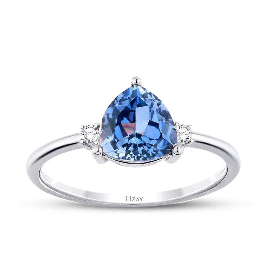 1,49 Karat Diamant-Saphir-Ring