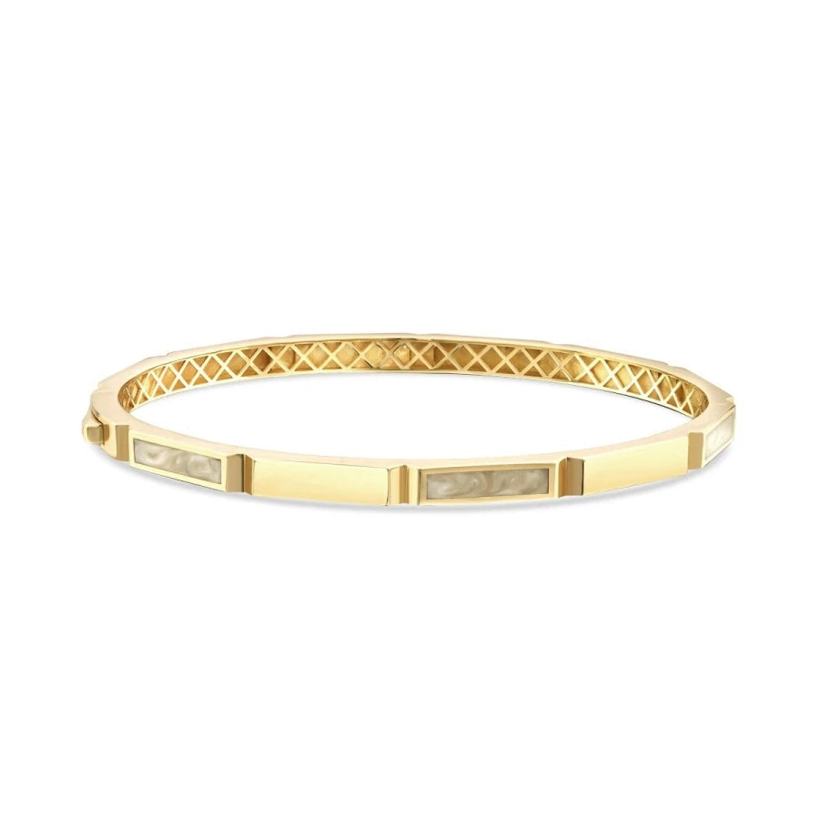 Gold Enamel Bangle