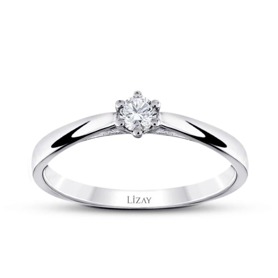 0.15 Carat Diamond Round Solitaire Engagement Ring