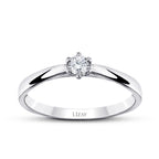 0.15 Carat Diamond Round Solitaire Engagement Ring