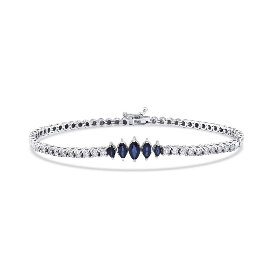 1,61 Karat Diamant-Saphir-Armband