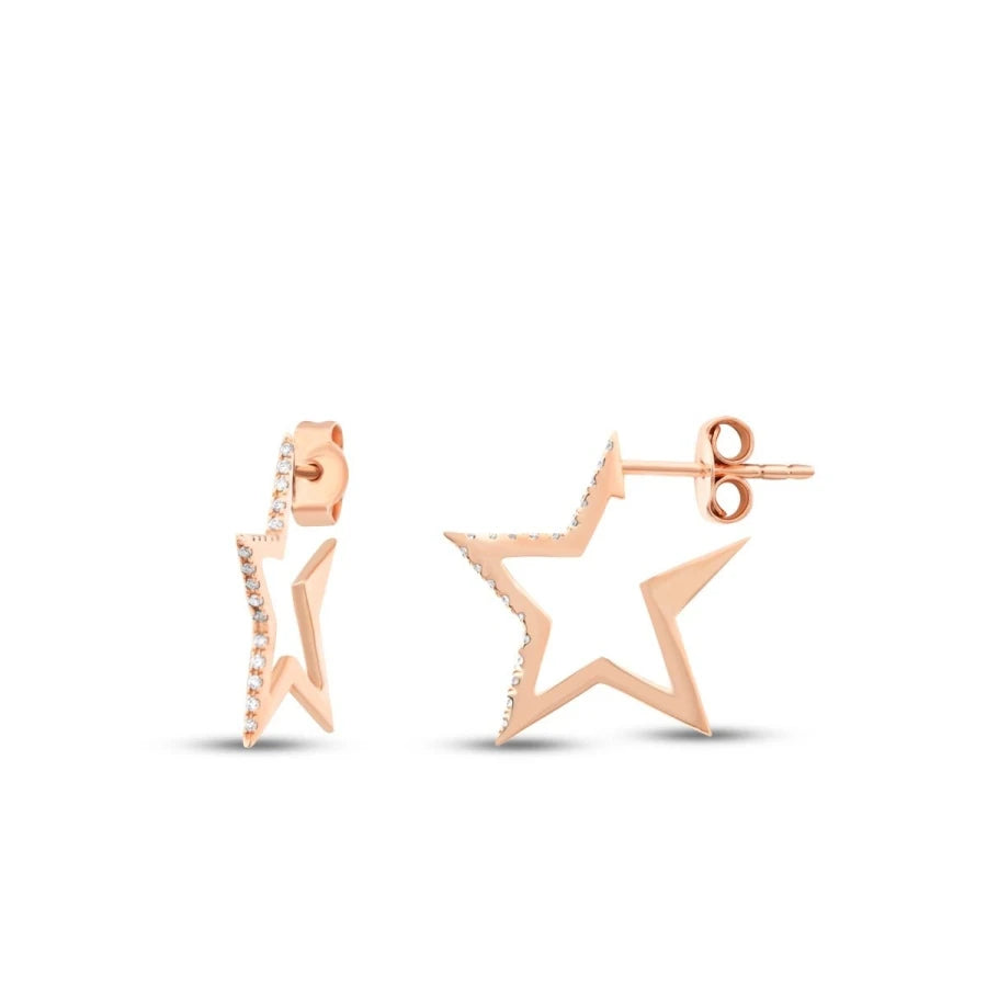 0.10 Carat Diamond Star Earrings