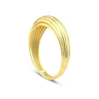 Gold Line-Pattern Ring
