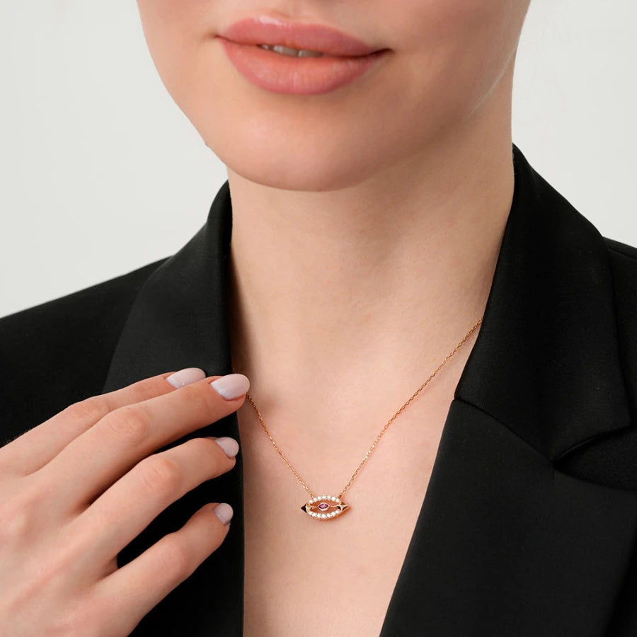 0.31 ct. Diamant Rubin Halskette